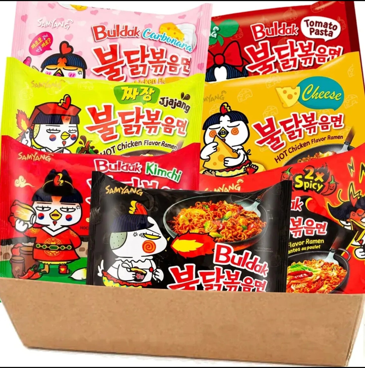 10x Samyang - Bulramen Buldak Hot Chicken Ramen Mix zufällig gemixt