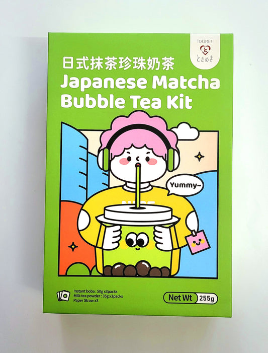 *** Statt 9€ NUR 3,95€ ***                  3er Pack TokiMeki Japanese Matcha Bubble Tea Kit 255g  ( 1,94€/ 100g )