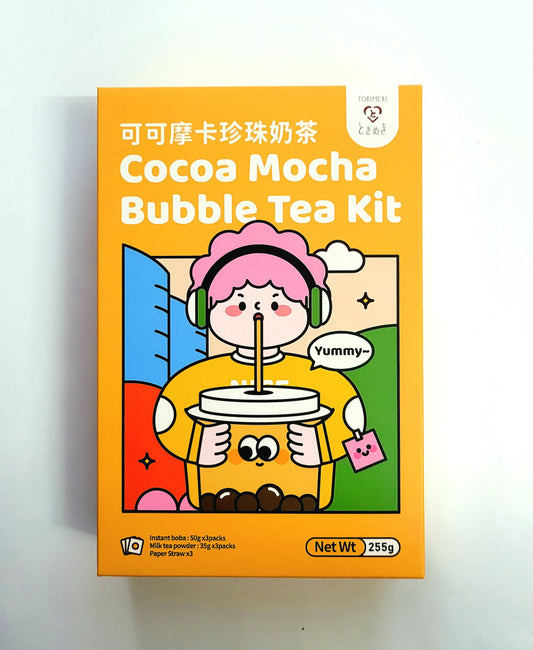 *** Statt 9€ NUR 3,95€ ***                   3er Pack Tokimeki Cocoa Mocha Bubble Tea Kit 255g ( 1,94€/100g )