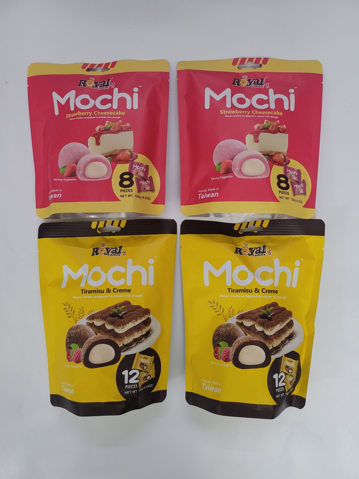 4x Royal Family Mochi, 2x Strawberry Cheesecake Erdbeere & 2x Tiramisu