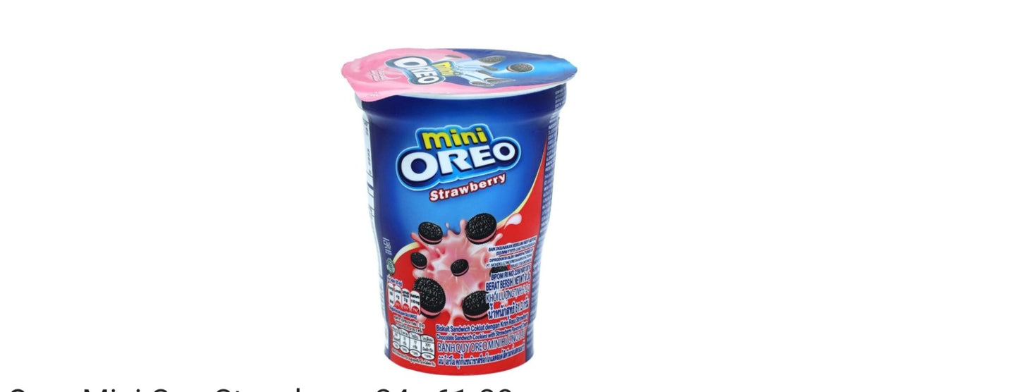 Oreo mini Cup Strawberry 61,3g (100g/3,18€)