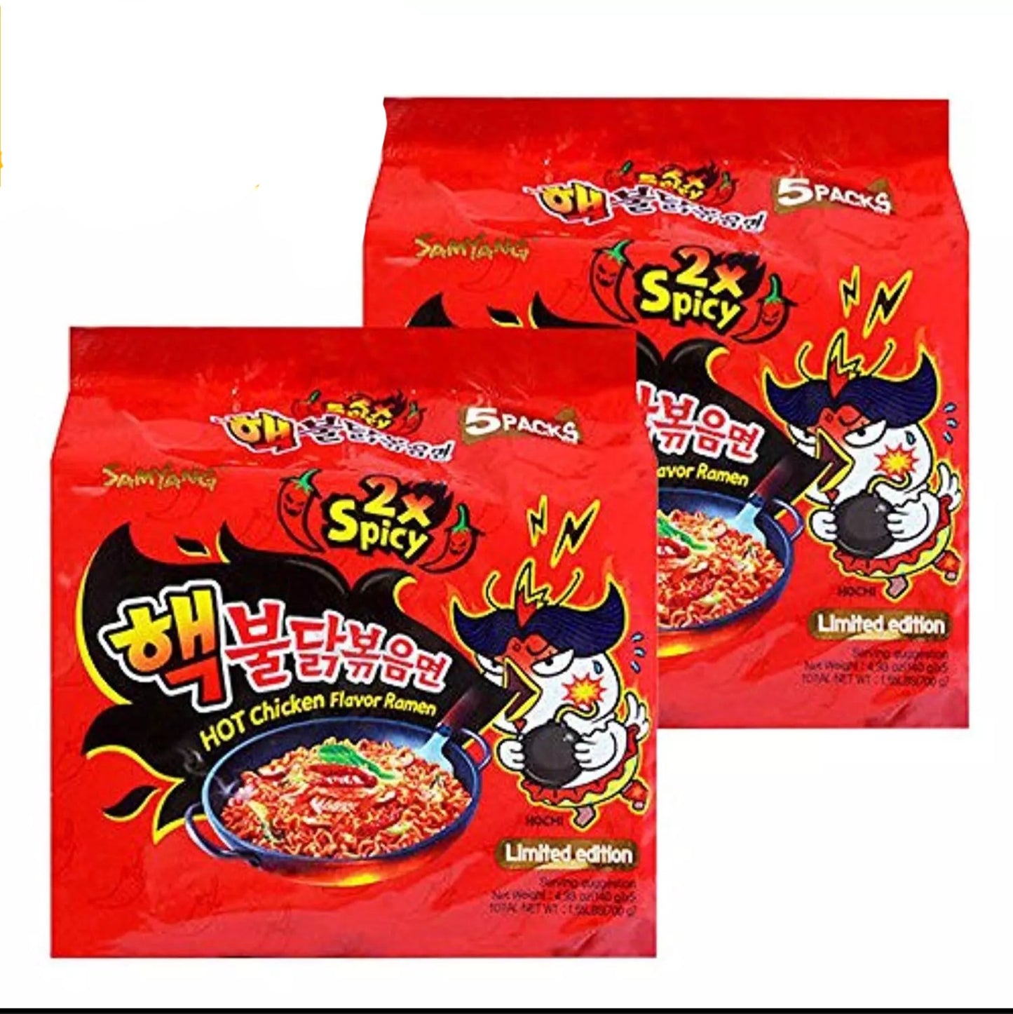 10x Samyang Buldak Instant Nudeln Hot Chicken 2X Spicy 10×140g